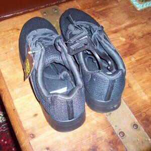 Athletic Works Black Running Shoes Lace Up Memory Foam NEW  *mismarked * Size 12